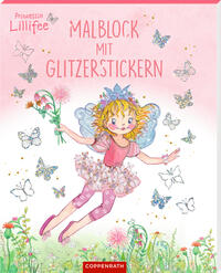 Vorderes Coverbild Malblock mit Glitzerstickern (Prinzessin Lillifee)