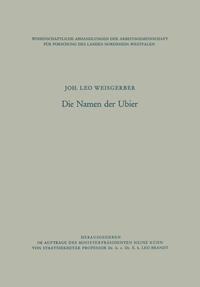 Vorderes Coverbild Die Namen der Ubier
