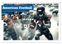 Vorderes Coverbild American Football - Durch KI-Technologie zum Leben erweckte Momente (Tischkalender 2025 DIN A5 quer), CALVENDO Monatskalender