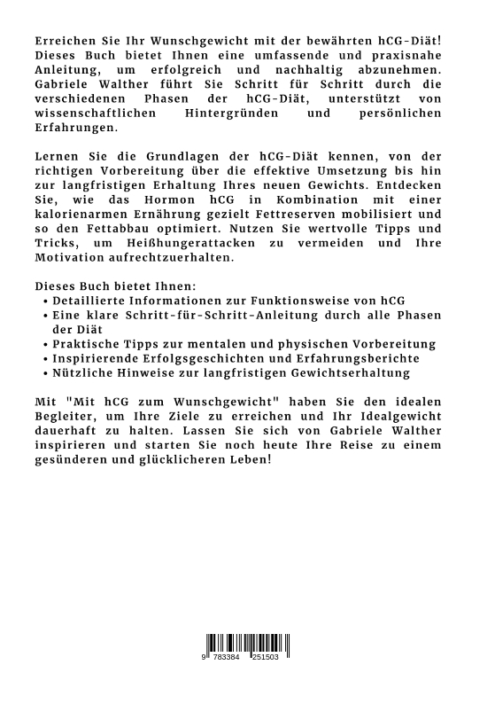 Rückseitencover Mit hCG zum Wunschgewicht