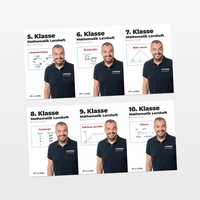Vorderes Coverbild Mathe 5. bis 10. Klasse Lernhefte Set