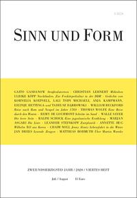 Vorderes Coverbild Sinn und Form 4/2020