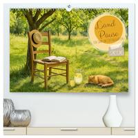 Vorderes Coverbild Land Pause - Ein Jahr im Cottagegarten (hochwertiger Premium Wandkalender 2026 DIN A2 quer), Kunstdruck in Hochglanz