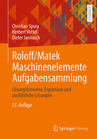 Vorderes Coverbild Roloff/Matek Maschinenelemente Aufgabensammlung