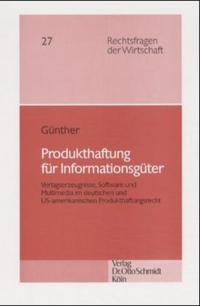 Vorderes Coverbild Produkthaftung für Informationsgüter