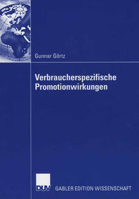 Vorderes Coverbild Verbraucherspezifische Promotionwirkungen