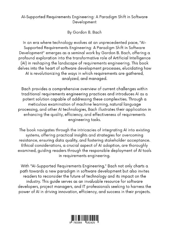 Rückseitencover AI-Supported Requirements Engineering