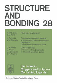 Vorderes Coverbild Electrons in Oxygen- and Sulphur Containing Ligands