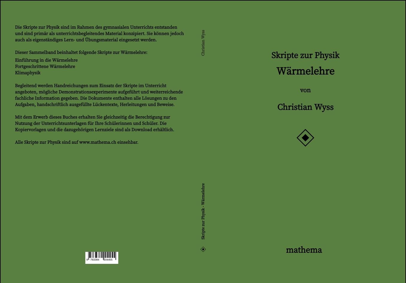 Gesamtes Coverbild Skripte zur Physik - Wärmelehre