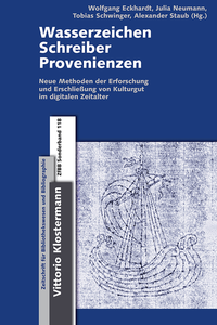 Vorderes Coverbild Wasserzeichen - Schreiber - Provenienzen