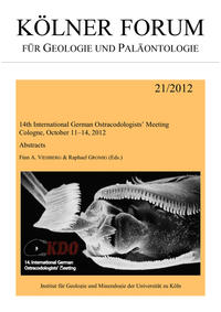 Vorderes Coverbild 14th International German Ostracodologists' Meeting. Cologne, October 11-14, 2012