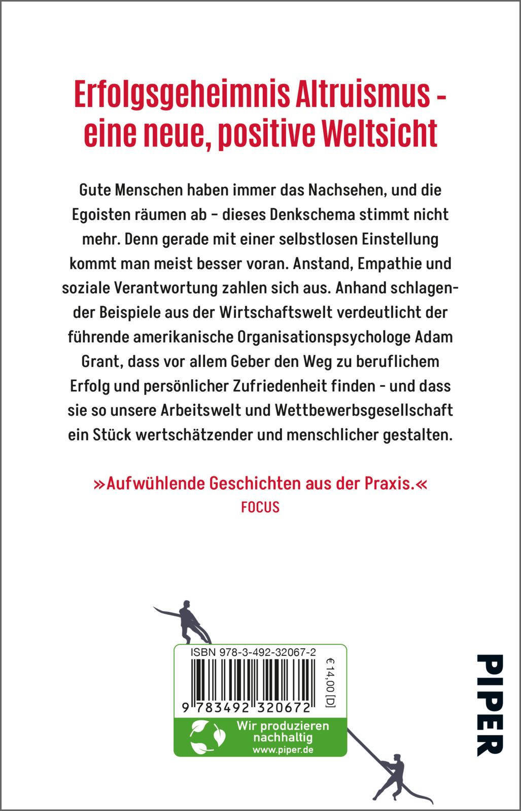 Rückseitencover Geben und Nehmen