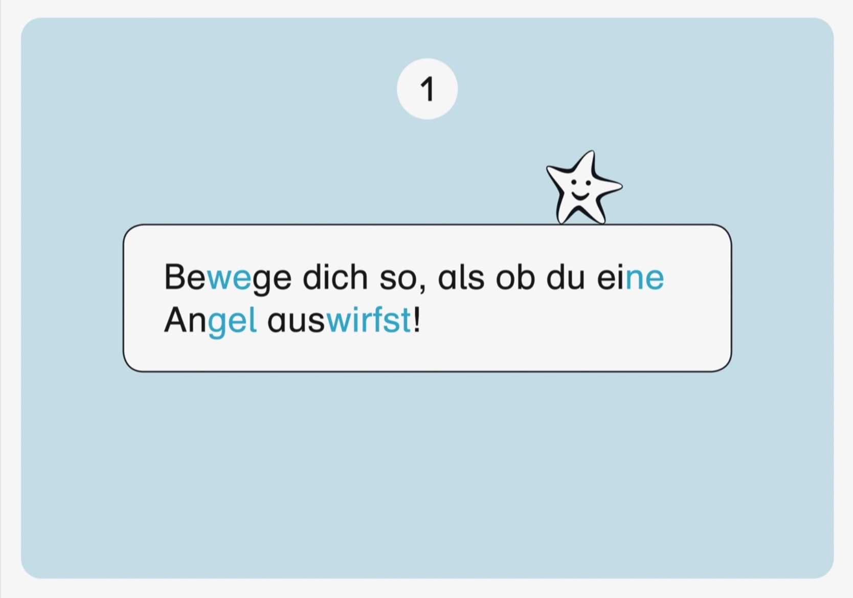 Beispielinhalt (Bild) 50 Leseaufträge 2 in der Box in Sprechsilben