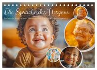 Vorderes Coverbild Die Sprache des Herzens - Lächeln als Ausdruck der Menschlichkeit durch eine KI in Szene gesetzt (Tischkalender 2025 DIN A5 quer), CALVENDO Monatskalender