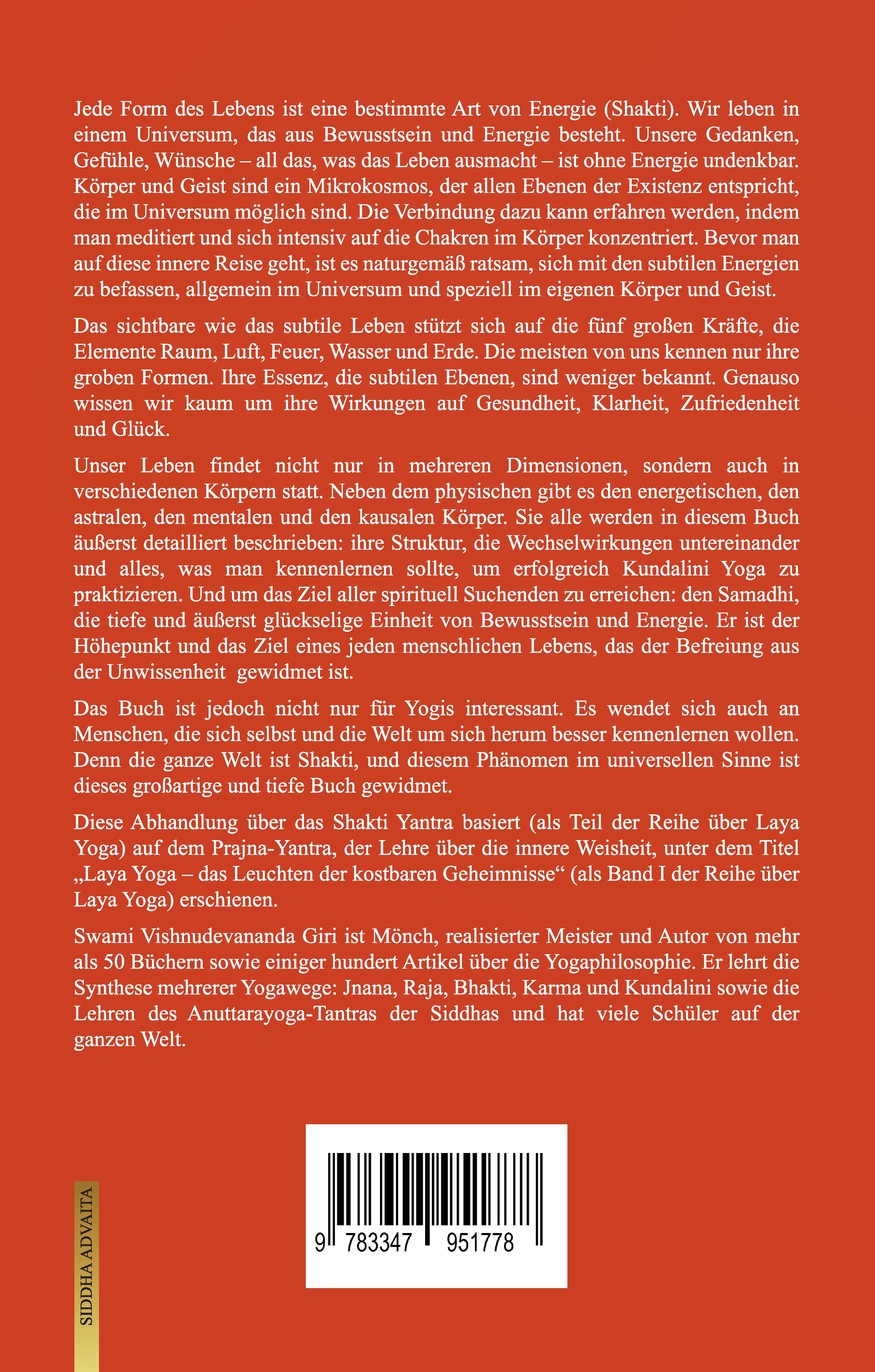 Rückseitencover Shakti Yantra