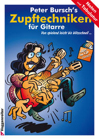 Vorderes Coverbild Peter Bursch's Zupftechniken für Gitarre