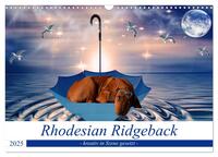 Vorderes Coverbild Rhodesian Ridgeback - kreativ in Szene gesetzt - (Wandkalender 2025 DIN A3 quer), CALVENDO Monatskalender