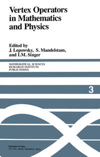 Vorderes Coverbild Vertex Operators in Mathematics and Physics