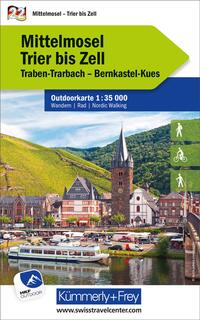 Vorderes Coverbild Kümmerly+Frey Outdoorkarte Deutschland 22 Mittelmosel, Trier bis Zell 1:35.000