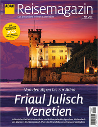 Vorderes Coverbild ADAC Reisemagazin mit Titelthema Friaul-Julisch-Venetien