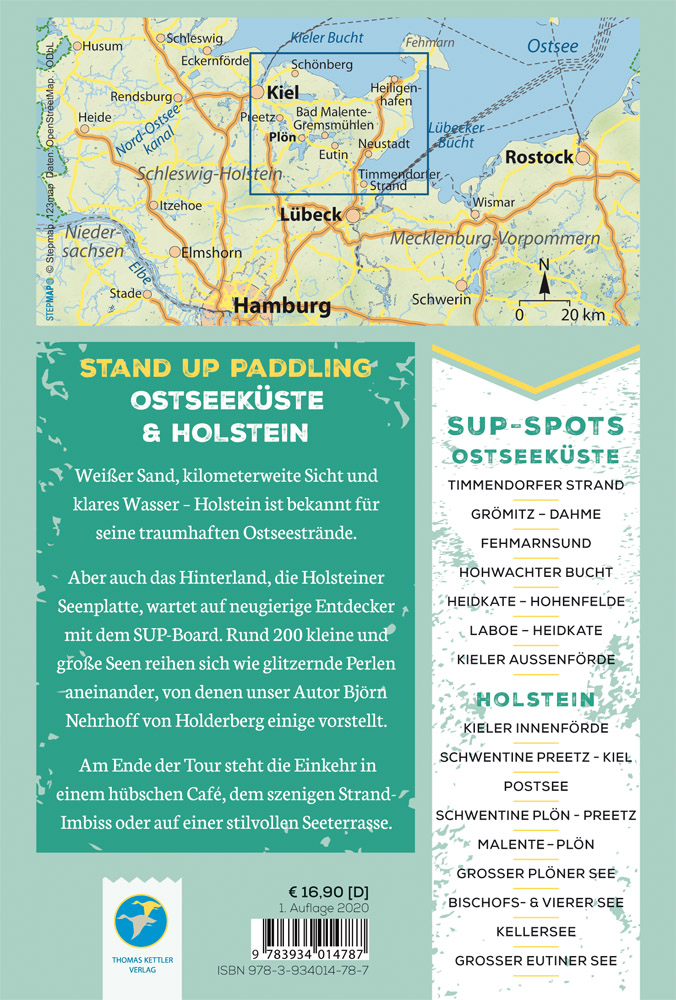 Rückseitencover SUP-Guide Ostseeküste & Holstein