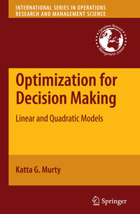 Vorderes Coverbild Optimization for Decision Making