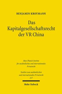 Vorderes Coverbild Das Kapitalgesellschaftsrecht der VR China