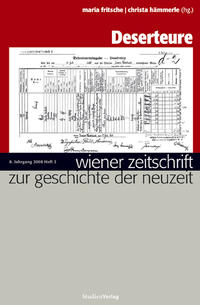 Vorderes Coverbild Wiener Zeitschrift zur Geschichte der Neuzeit 2/08
