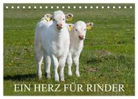 Vorderes Coverbild Ein Herz für Rinder (Tischkalender 2025 DIN A5 quer), CALVENDO Monatskalender