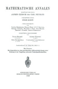 Vorderes Coverbild Die Integralkurven einer gewöhnlichen Differentialgleichung erster Ordnung in der Umgebung rationaler Unbestimmtheitsstellen