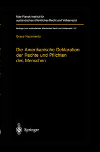 Vorderes Coverbild Die Amerikanische Deklaration der Rechte und Pflichten des Menschen