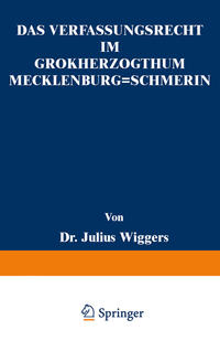 Vorderes Coverbild Das Verfassungsrecht im Großherzogthum Mecklenburg-Schwerin