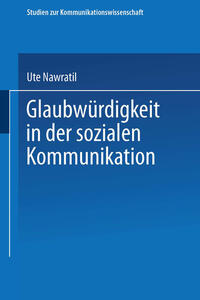 Vorderes Coverbild Glaubwürdigkeit in der sozialen Kommunikation