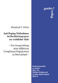 Vorderes Coverbild Anti-Doping-Maßnahmen im Hochleistungssport aus rechtlicher Sicht