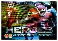 Vorderes Coverbild HEROES - American Football (Tischkalender 2025 DIN A5 quer), CALVENDO Monatskalender