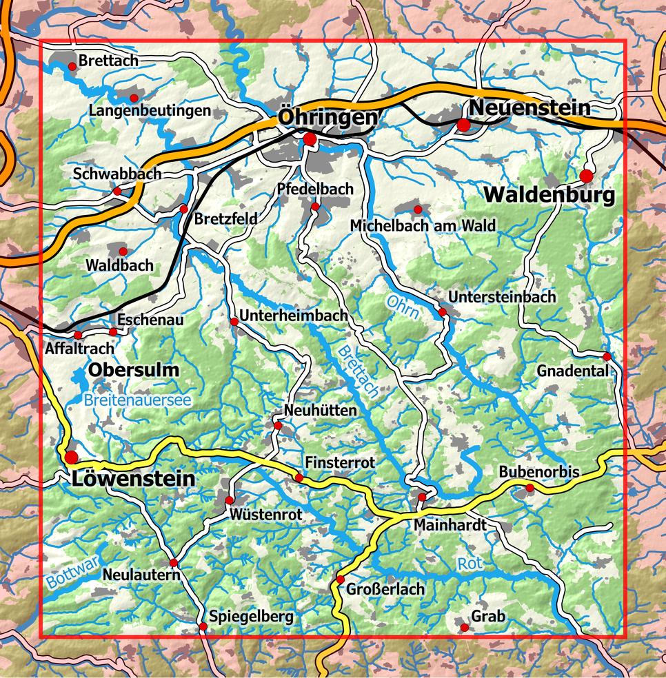 Beispielinhalt (Bild) Löwensteiner/Waldenburger Berge