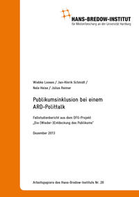 Vorderes Coverbild Arbeitspapiere des Hans-Bredow-Instituts Nr. 28