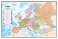 Vorderes Coverbild Politische Europakarte auf Kork-Pinnwand, deutsch, 90x60cm