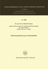Vorderes Coverbild Unterwasserströmung um Kreiszylinder