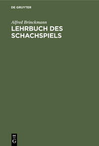 Vorderes Coverbild Lehrbuch des Schachspiels