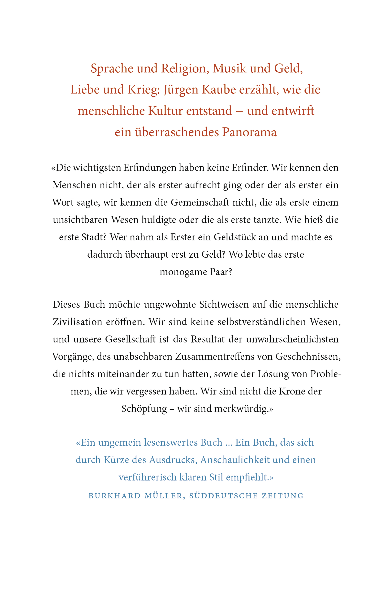 Rückseitencover Die Anfänge von allem