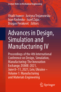 Vorderes Coverbild Advances in Design, Simulation and Manufacturing IV
