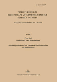 Vorderes Coverbild Entwicklungsarbeiten auf dem Gebiete des Korrosionsschutzes und der Abdichtung