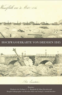 Vorderes Coverbild Hochwasserkarte von Dresden 1845