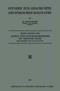 Vorderes Coverbild Studien zur Geschichte des Römischen Kolonates