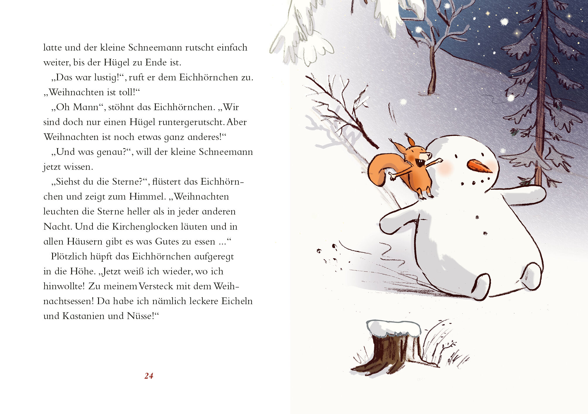 Beispielinhalt (Bild) Schöne Weihnachten, kleiner Schneemann!