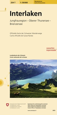 Vorderes Coverbild 254T Interlaken Wanderkarte