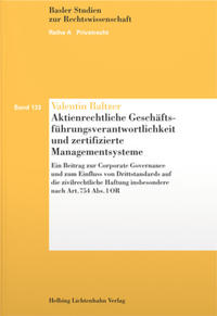Vorderes Coverbild Aktienrechtliche Geschäftsführungsverantwortlichkeit und zertifizierte Managementsysteme