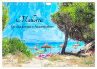 Vorderes Coverbild Mallorca - Die Urlaubsinsel in Aquarellfarben (Wandkalender 2025 DIN A4 quer), CALVENDO Monatskalender