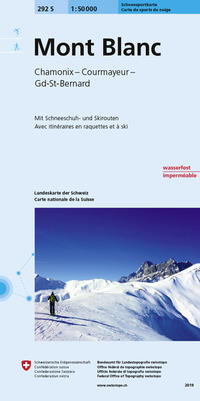Vorderes Coverbild 292S Mont Blanc Schneesportkarte